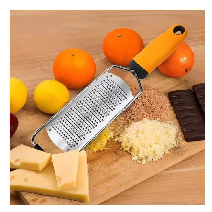 Razatoare manuala Vivimall, perie inclusa, Inox, usor de utilizat, 31x6.7 cm, Galben - vivimall.ro