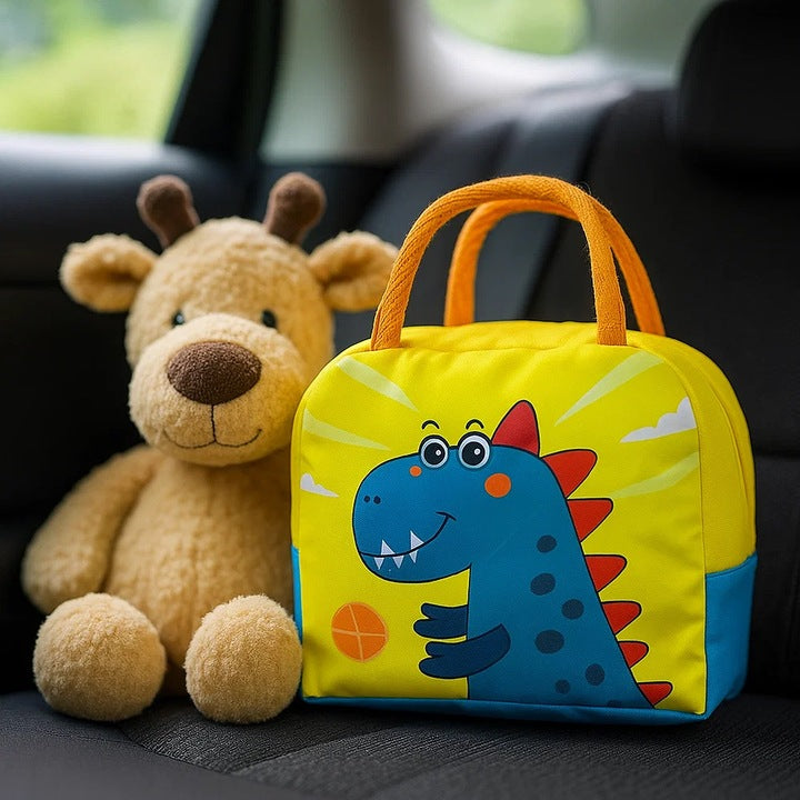 Geanta Termoizolanta Imprimeu Dinozaur Galben | HappyTote 6