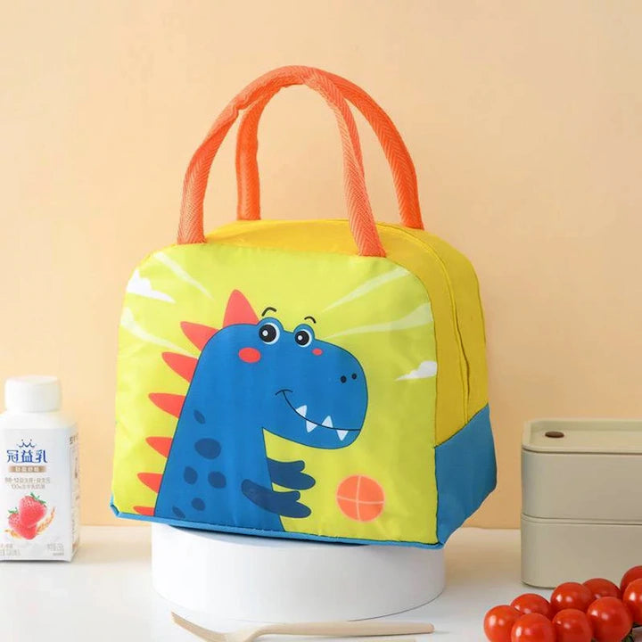 Geanta Termoizolanta Imprimeu Dinozaur Galben | HappyTote 6