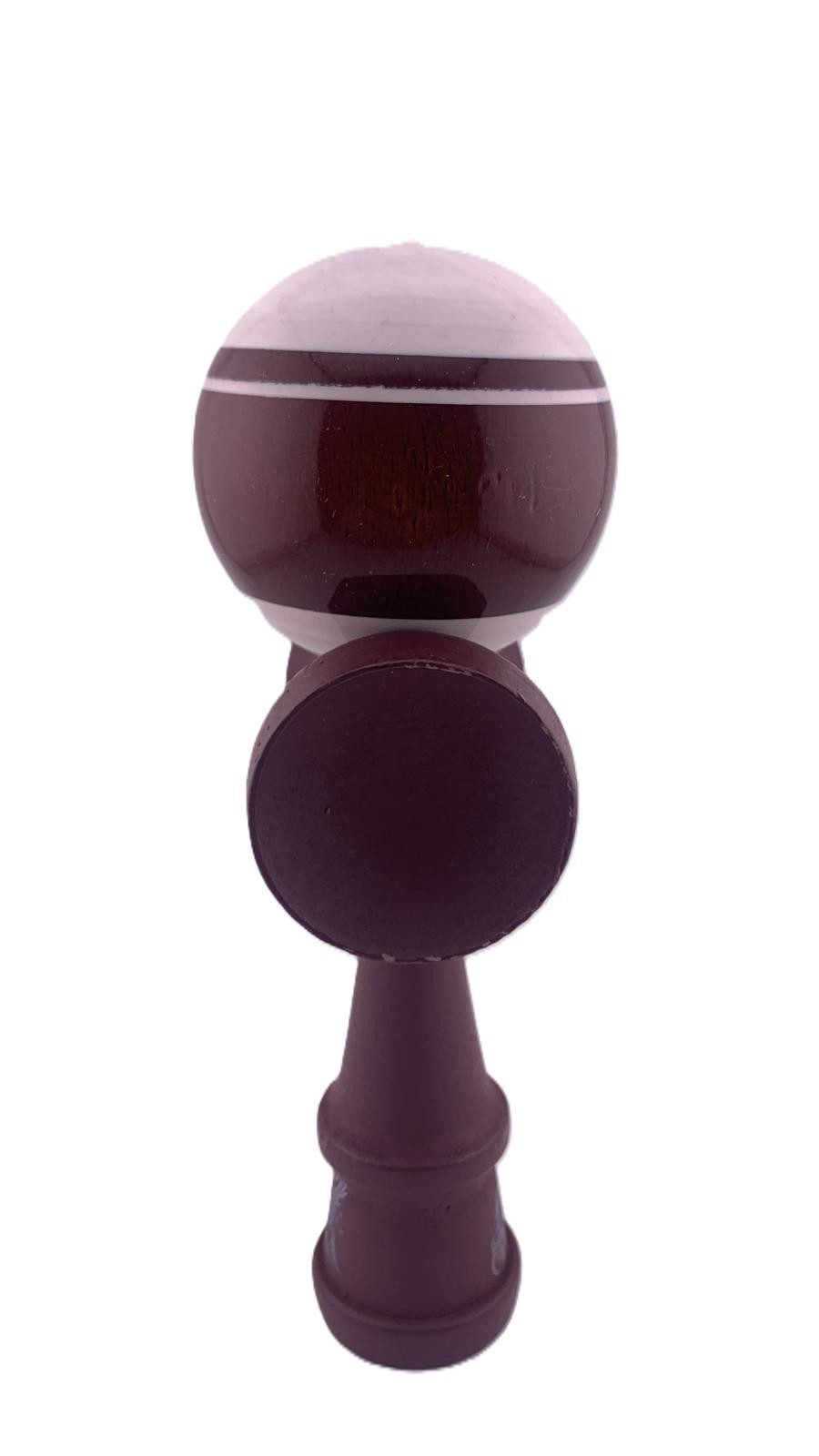 RESIGILAT - Kendama X Originala, Profesionala, Flippy, Super Sticky Legendary, Rulment Metalic cu Ata 55 cm, Alb/Maro - vivimall.ro