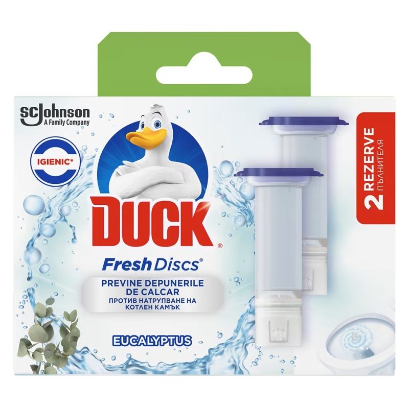 Utántöltő, Duck Fresh Discs, 2 X 36 ml Twin Active Eucalyptus