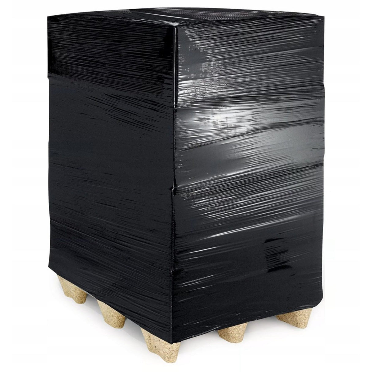 Rolă folie stretch neagră 1,5 kg cu tub interior 300 g, vedere laterală
