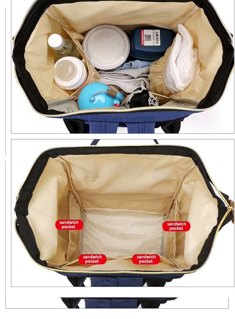 Rucsac Pentru Mamici Alb Rosu | MommyBag 1 - vivimall.ro