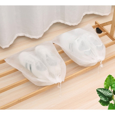 Set 50 De Saci De Depozitare Incaltaminte, De Protectie, Pentru Voiaj, Netesut, Rezistenti La Praf, Protectie Solara, Anti-Ingalbenire, 38X32 Cm, Marime Medie, Transparent - vivimall.ro