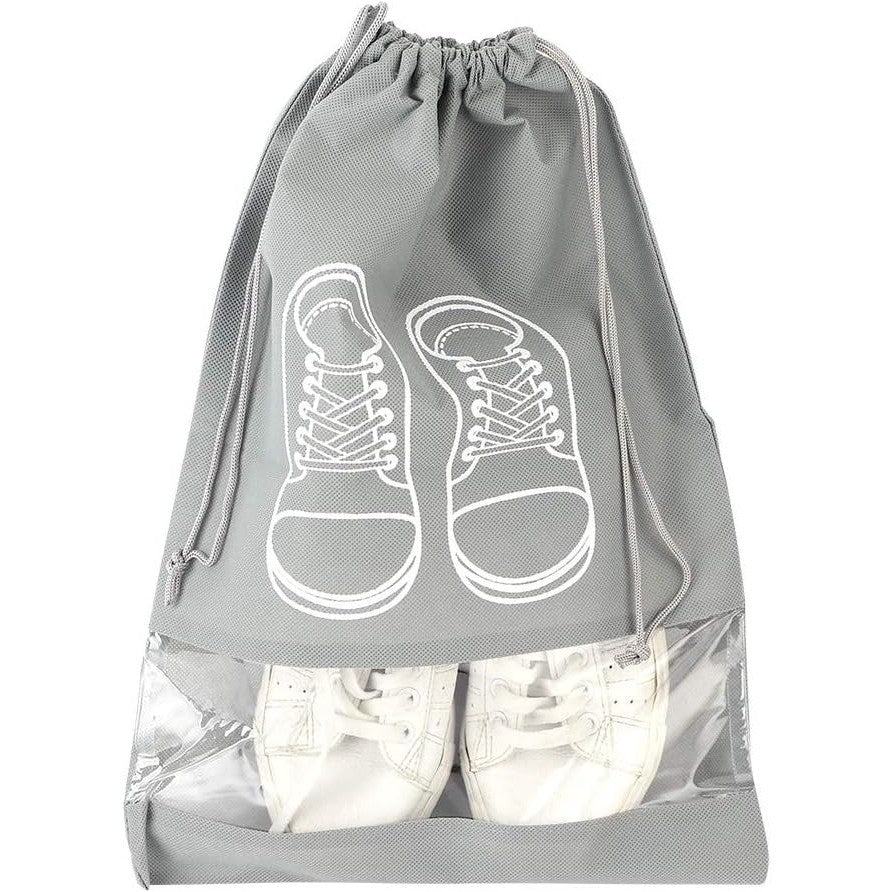 Sac Depozitare Incaltaminte, Pentru Voiaj Sau Depozitare, Rezistent La Praf, Compatibil Cu Masina De Spalat, 27 X 36 Cm, Gri Deschis - vivimall.ro