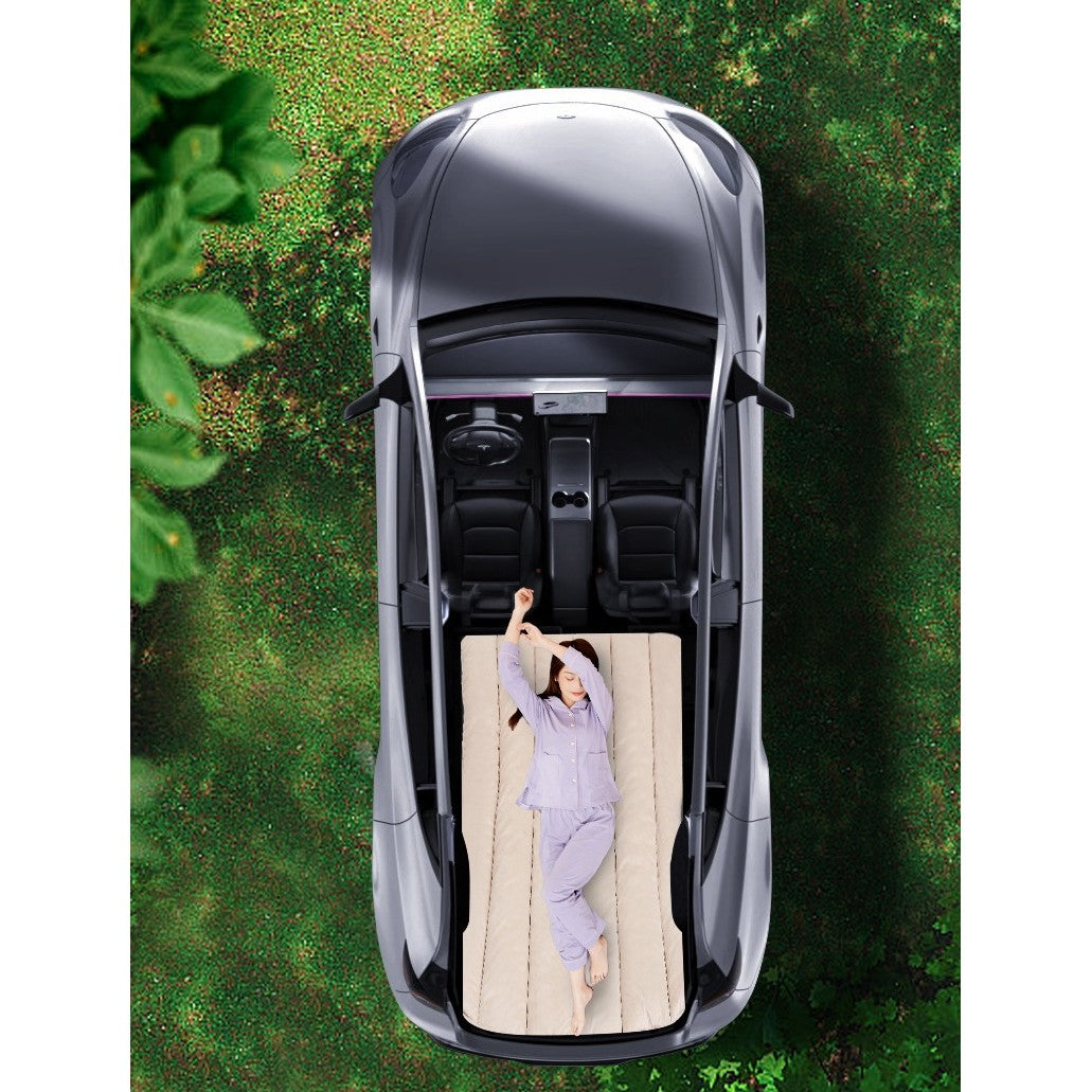 Saltea Speciala de Calatorie, Vivimall, Tesla Model Y / 3, pentru Camping, Portbagaj, Spate, pentru Dormit in Aer Liber, Geanta si Perna Incluse, Gri - vivimall.ro