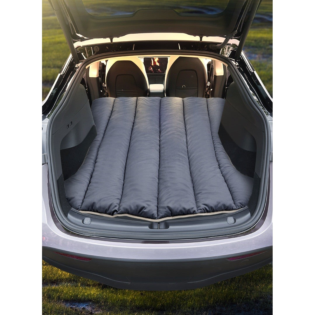 Saltea Speciala de Calatorie, Vivimall, Tesla Model Y / 3, pentru Camping, Portbagaj, Spate, pentru Dormit in Aer Liber, Geanta si Perna Incluse, Gri - vivimall.ro