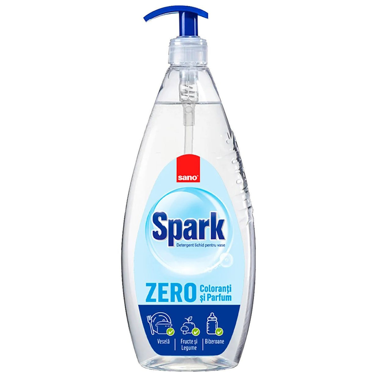 Detergent pentru Vase, SANO, Spark Zero, 1 L - vivimall.ro
