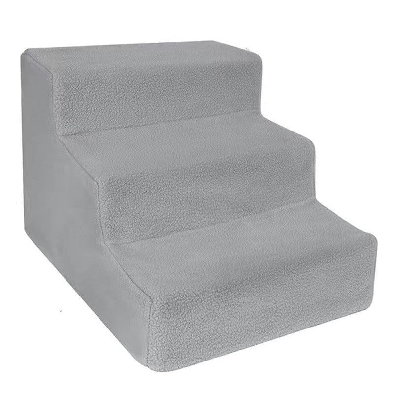 Scara pentru Animale de Companie, Vivimall, Universal, Detasabil, 3 Trepte, 45x35x30 cm, Gri - vivimall.ro