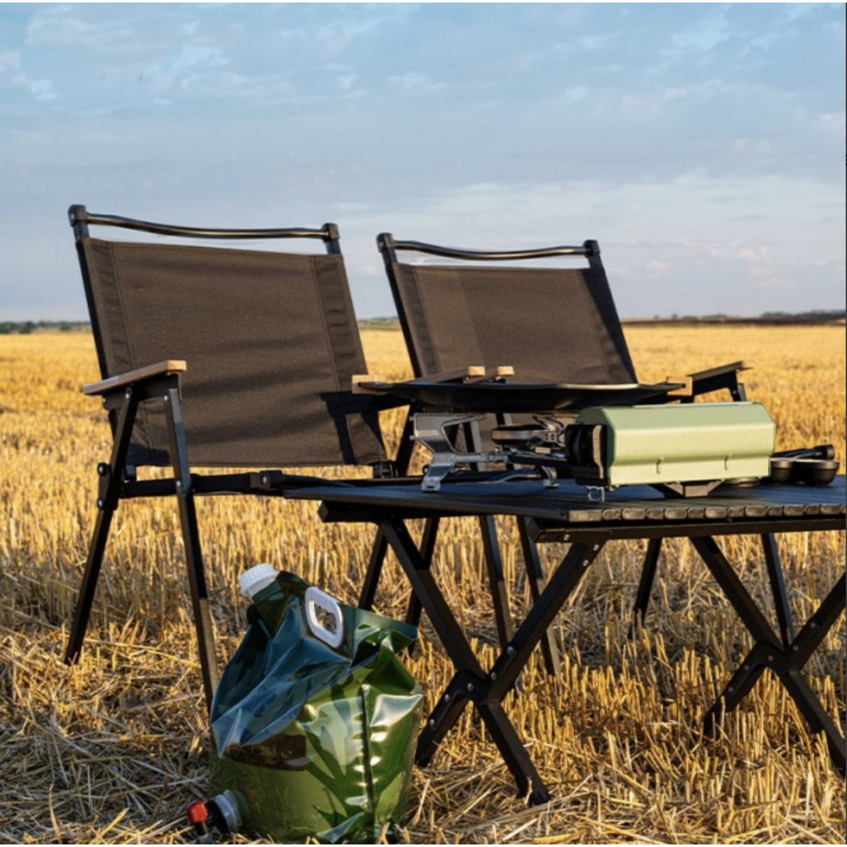 Scaun camping, Aluminiu, Pliabila, Vivimall, 52 x 53 x 80 cm, Negru - vivimall.ro