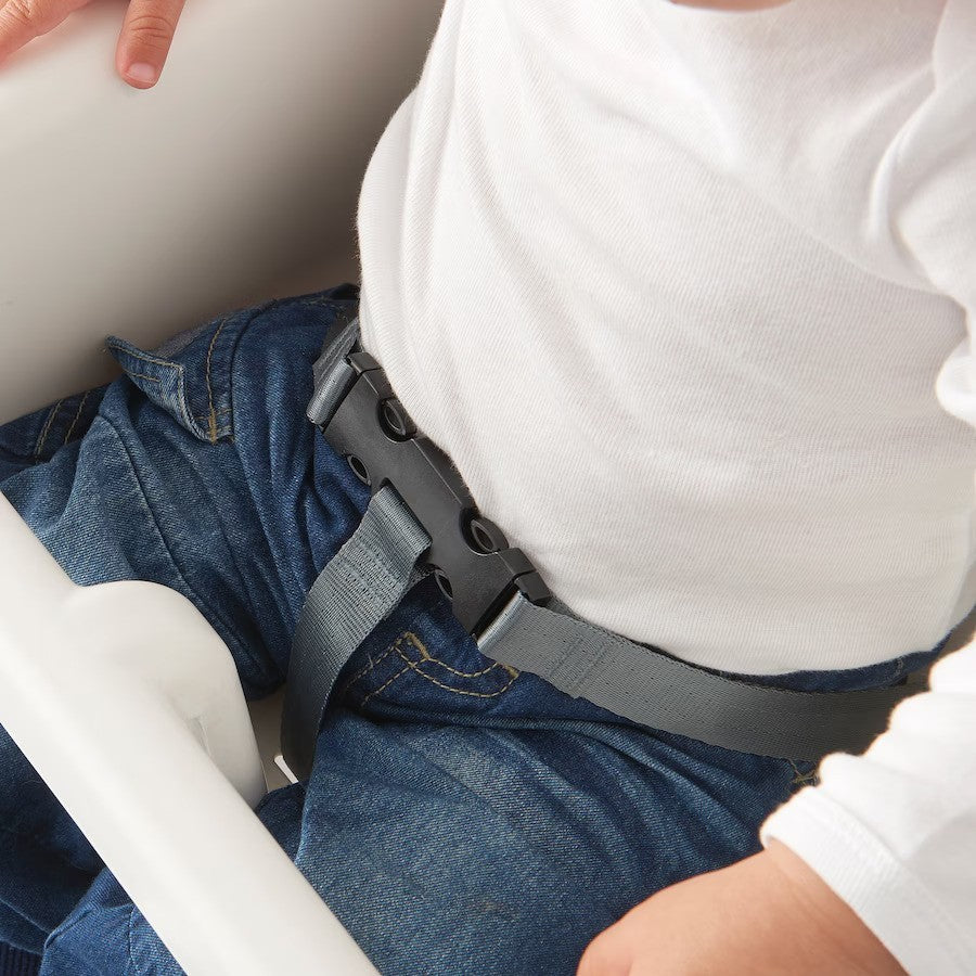 Scaun de masa telescopic pentru bebelusi si copii, Vivimall, cu Suport picioare si Centura de siguranta, reglabil pe inaltime, Varsta 6-32 luni, Gri - vivimall.ro