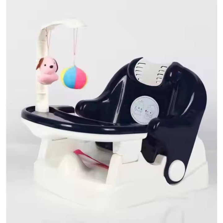 Scaun pentru Copii 2 in 1, Vivimall, pentru Servit Masa si pentru Baie, Multifunctional, Pliabil, Portabil, din Plastic, Spatar Reglabil, 58 x 39 cm, Albastru - vivimall.ro