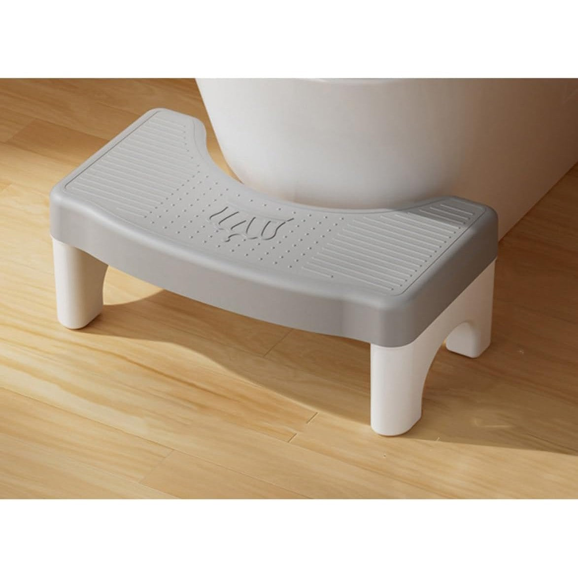 Scaunel WC, Vivimall, Tratament Impotriva Hemoroizilor si Constipatiei, Scaun Inaltator WC Copii, Suport Picioare WC, Taburet Inaltator Pozitia Corecta Ghemuit Pe WC, Plastic Rezistent, 17x22x38 cm, Gri - vivimall.ro