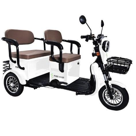 Scuter Electric V6, Vivimall, 1800W, 2200x880x1050mm, 25km/h, LED, Timp de Incarcare 6-8h, Coffee - vivimall.ro