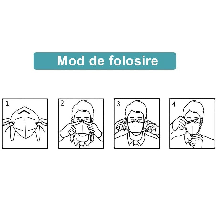 Semi masca filtrare particule FFP2, CE 0370 - vivimall.ro