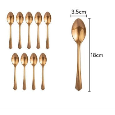 Set 10 Linguri de unica folosinta 15 x 3.3 cm, bronz - vivimall.ro