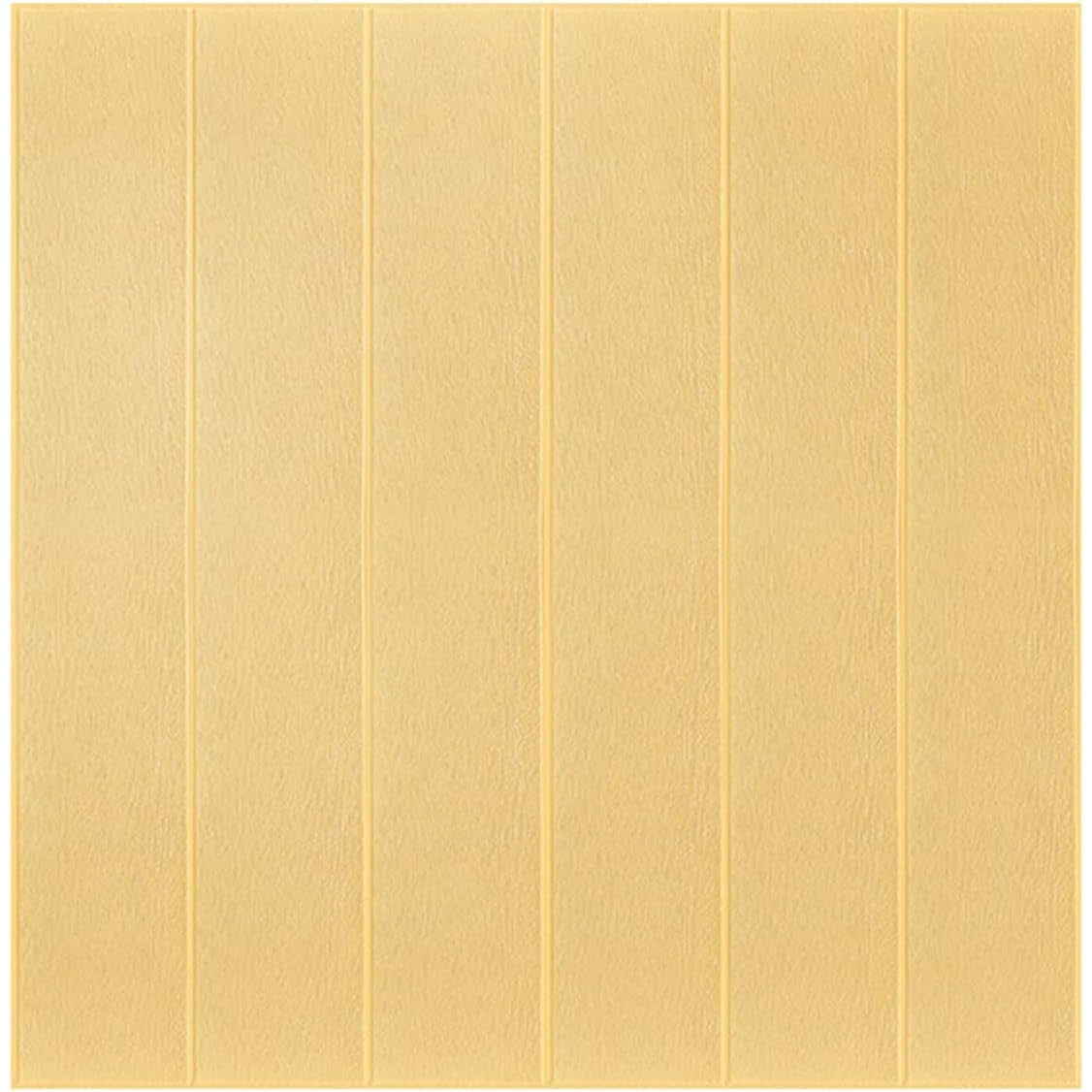 Set 10 Placi Tapet 3D, Vivimall, 70 x 70 cm, Grosime 3 mm, din Rasina, Tip Placi de Lemn, Suprafata Acoperita 4.9 mp, Crem Deschis - vivimall.ro