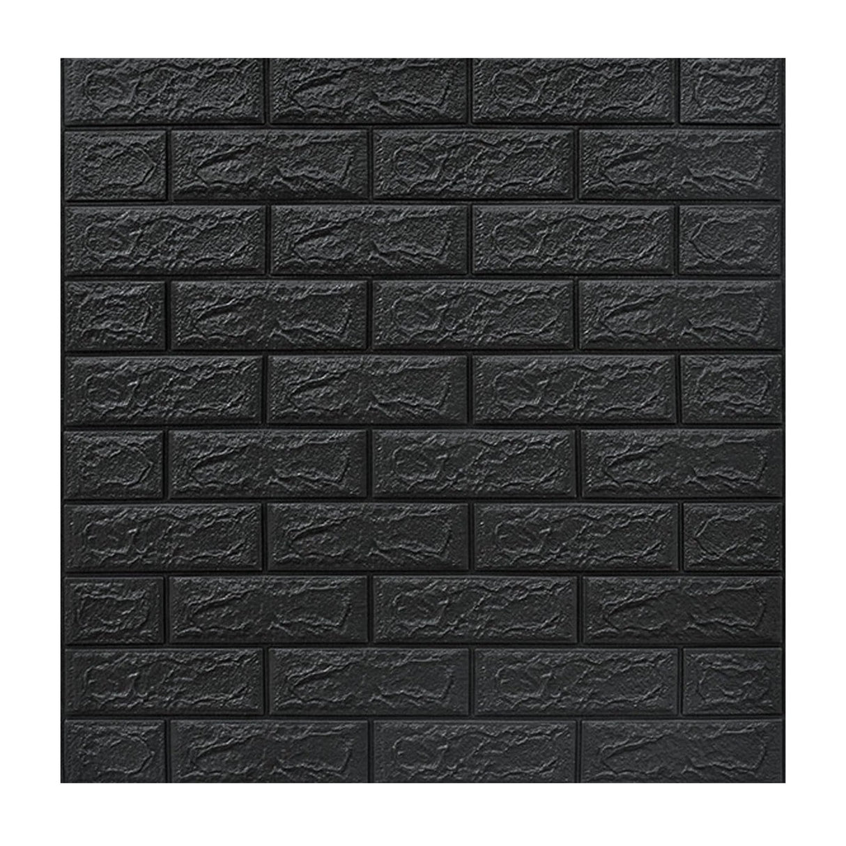 Set 10 Placi Tapet 3D, Vivimall, 70 x 77 cm, Grosime 3 mm, din Polietilena, Model Caramida, Suprafata acoperita 5.3 mp, Gri Antracit - vivimall.ro