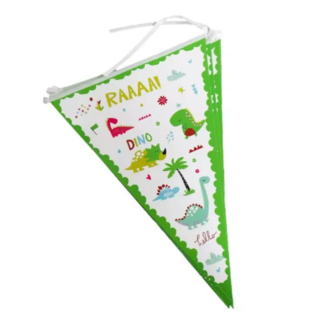 Set 10 Stegulete Tip Banner, Vivimall, Colectia Dino Park, 28.5 x 20 cm, din Hartie Cretata, Multicolor - vivimall.ro