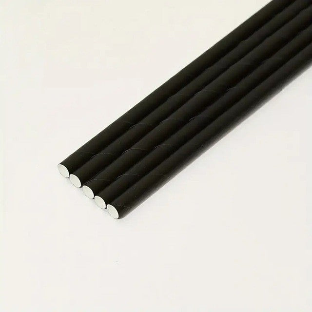 Set 100 Paie, Vivimall, din Hartie, 20 cm, Model Uni, Negru - vivimall.ro