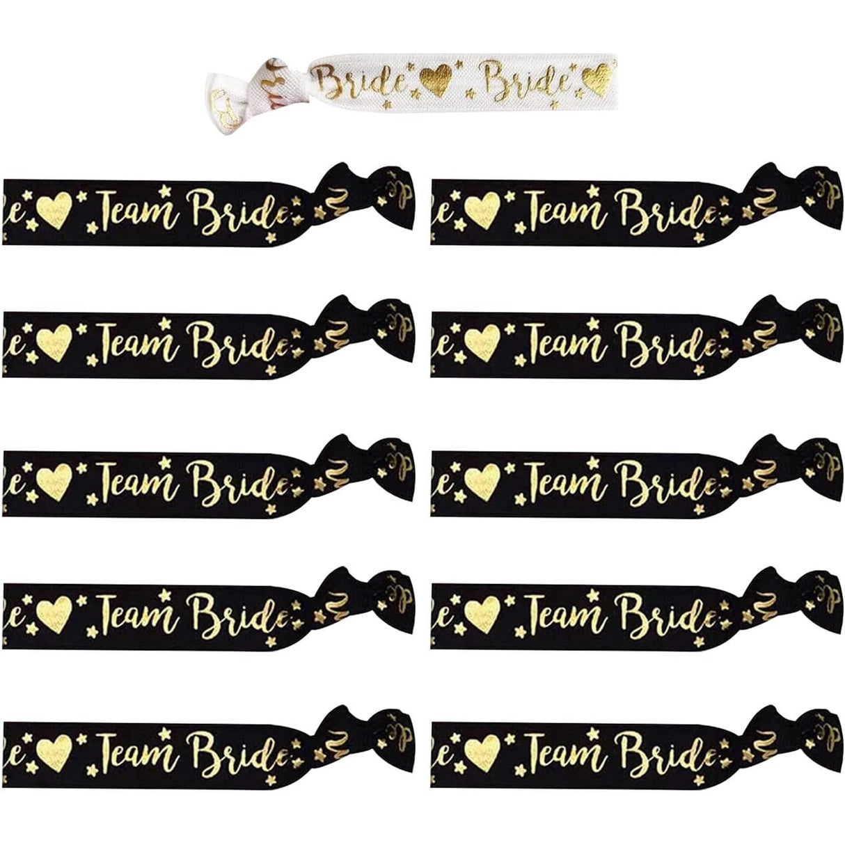 Set 11 Bratari, Vivimall, pentru Petrecerea Burlacitelor, din Panza, Marime Universala, Alb/Negru - vivimall.ro