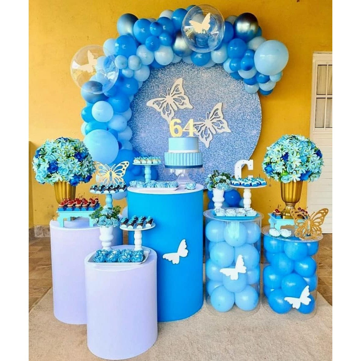 Set 12 Baloane, Flippy, din Latex Standard, 25 cm, Albastru Deschis - vivimall.ro