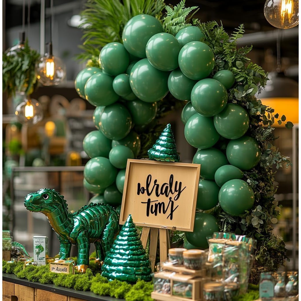 Set 12 Baloane, Flippy, din Latex Standard, 25 cm, Verde Inchis - vivimall.ro