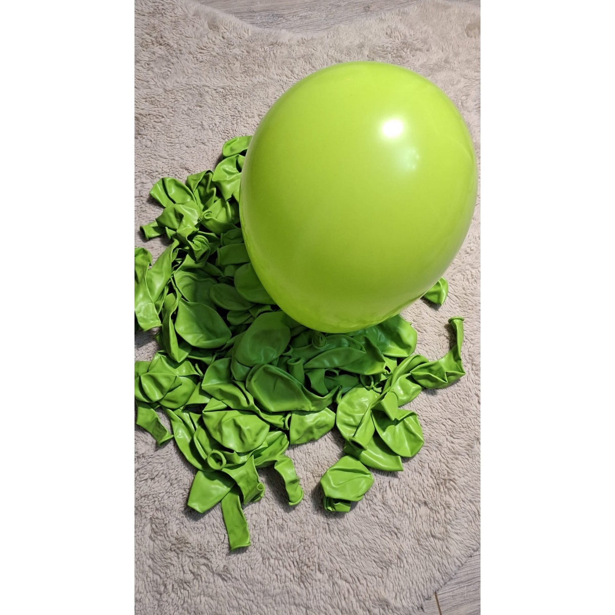 Set 12 Baloane, Flippy, din Latex Standard, 25 cm, Verde Lime - vivimall.ro