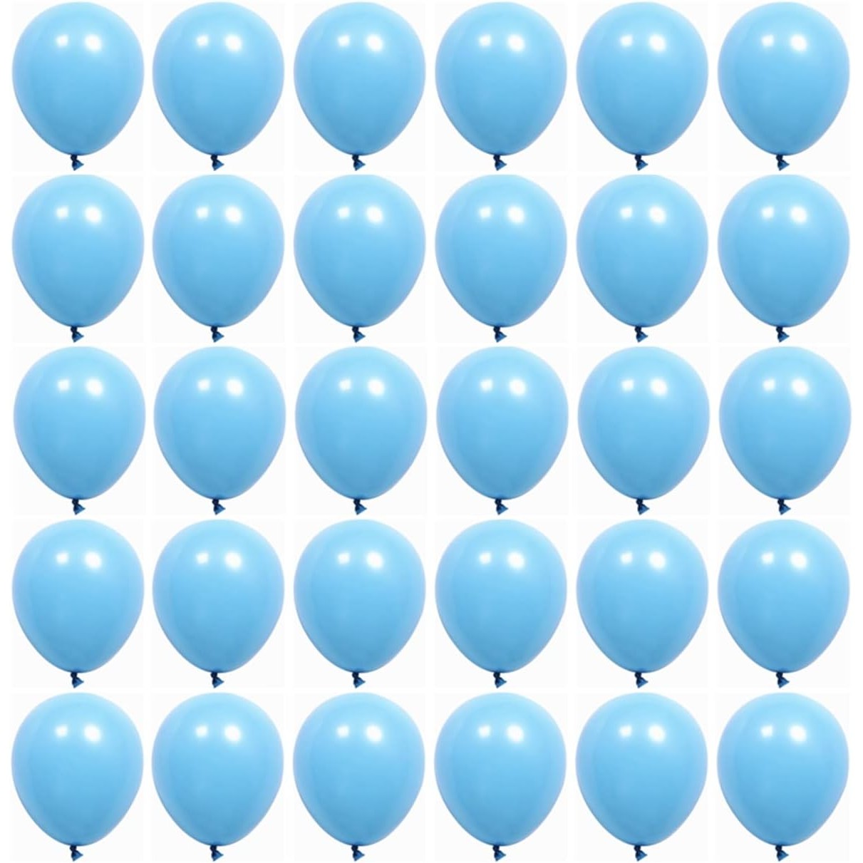 Set 12 Baloane, Flippy, din Latex Standard, 30 cm, Albastru Deschis - vivimall.ro