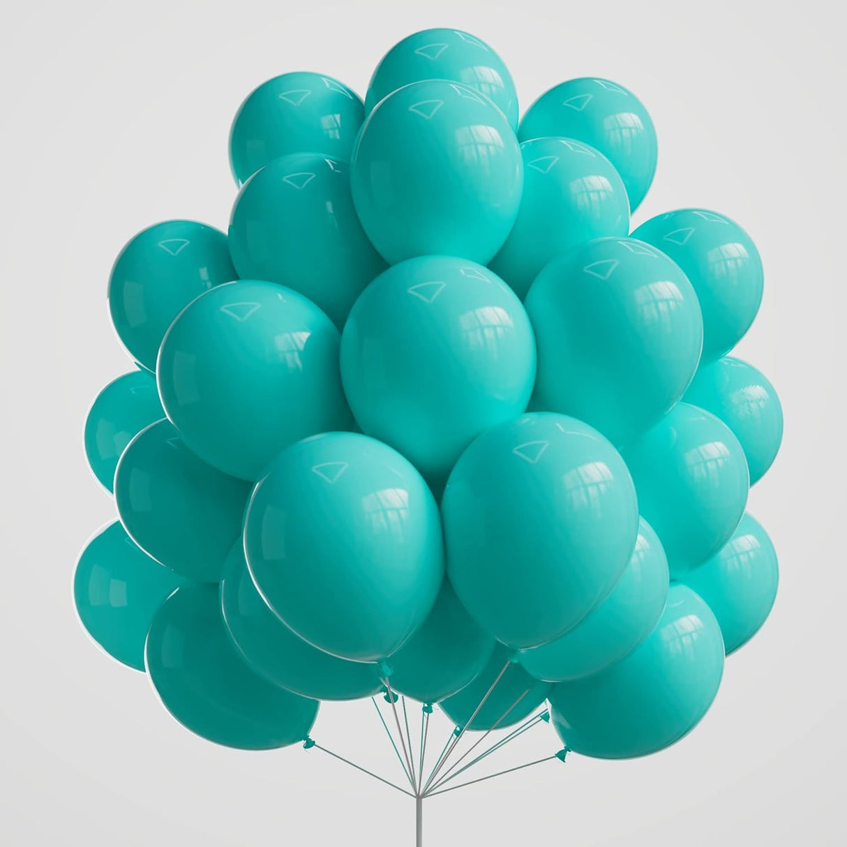 Set 12 Baloane, Flippy, din Latex Standard, 25 cm, Turcoaz - vivimall.ro