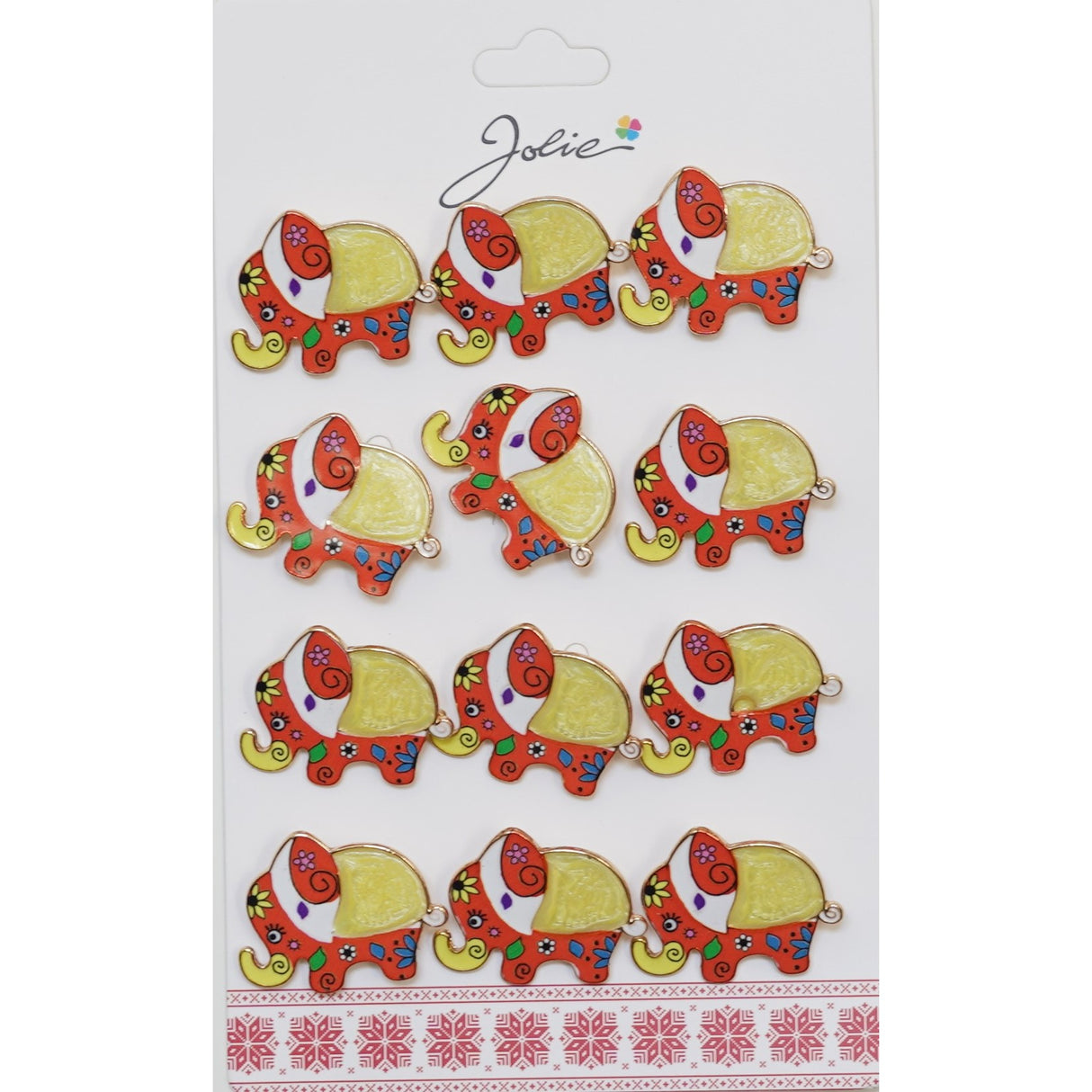 Set 12 Brose Martisor pentru Copii Elefant cu Model - vivimall.ro