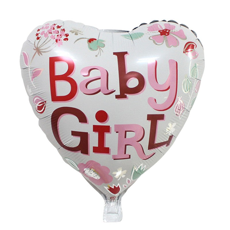 Set 2 Baloane din Folie Metalizata, Vivimall, Figurine Inima si Cerc, Tema Botez Fetita, 45 cm, Ambalaj Individual, Pai Inclus, Umflare cu Aer sau Heliu, Roz - vivimall.ro