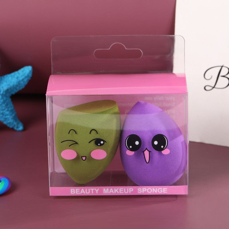 Set 2 Buretei de Machiaj, Vivimall, Puternic Absorbant, Utilizare Umeda si Uscata, din Poliuretan, 4 x 6 cm, Multicolor - vivimall.ro