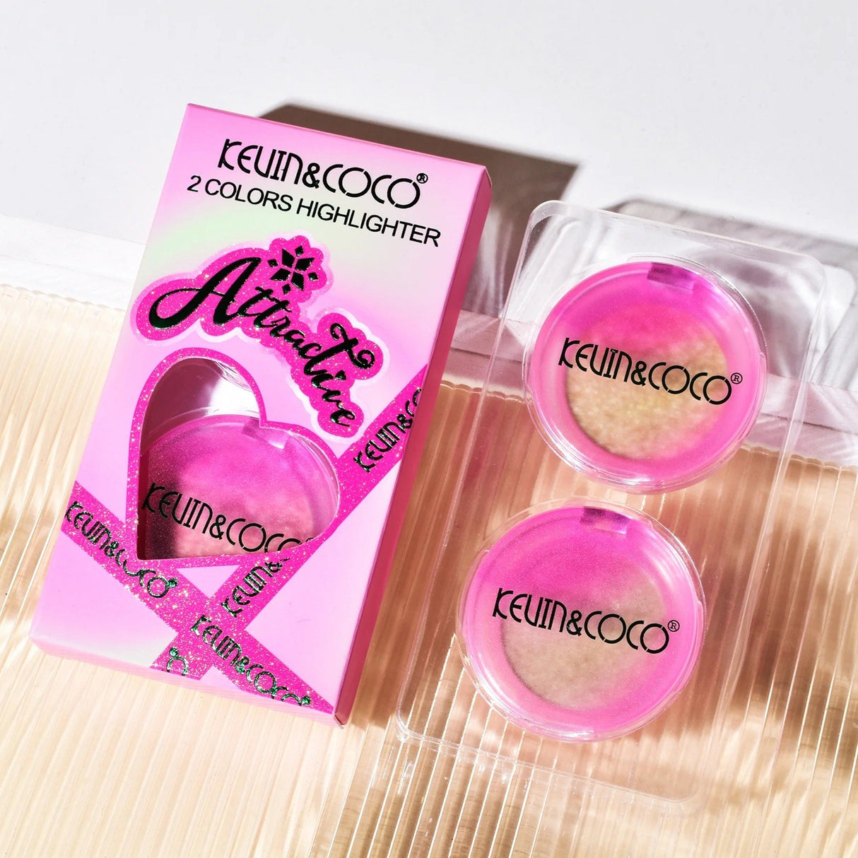 Set 2 Iluminatoare, Kevin&Coco, Attractive, Santa`s Blush Magical Glow, Varianta A, Roz - vivimall.ro