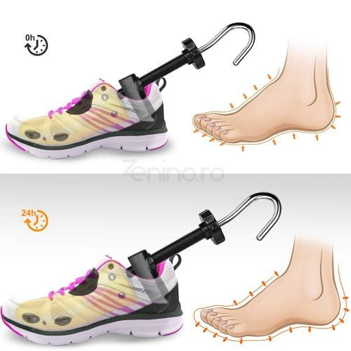 Set 2 Sanuri/Calapoade Reglabile Vivimall, Alungit si Largit Pantofi, Marimea 30-36, Universal, Arc, ABS Premium, Galben - vivimall.ro