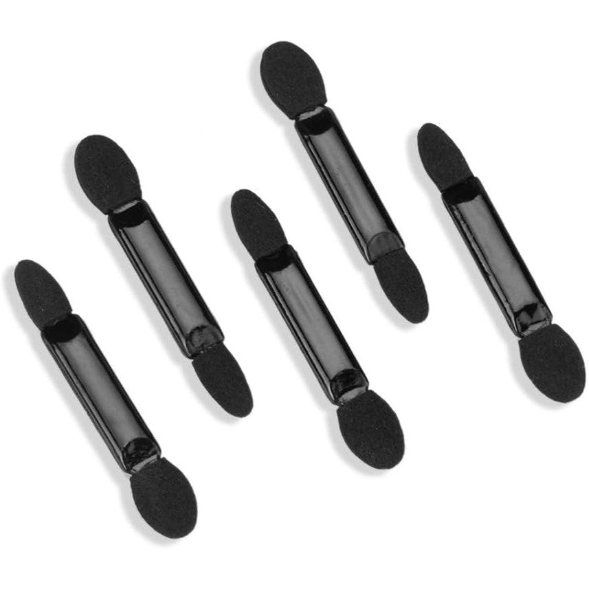 Set 20 de Aplicatoare Machiaj, Vivimall, 2 Capete, 6.2 cm, din Poliuretan si Burete, Negru - vivimall.ro