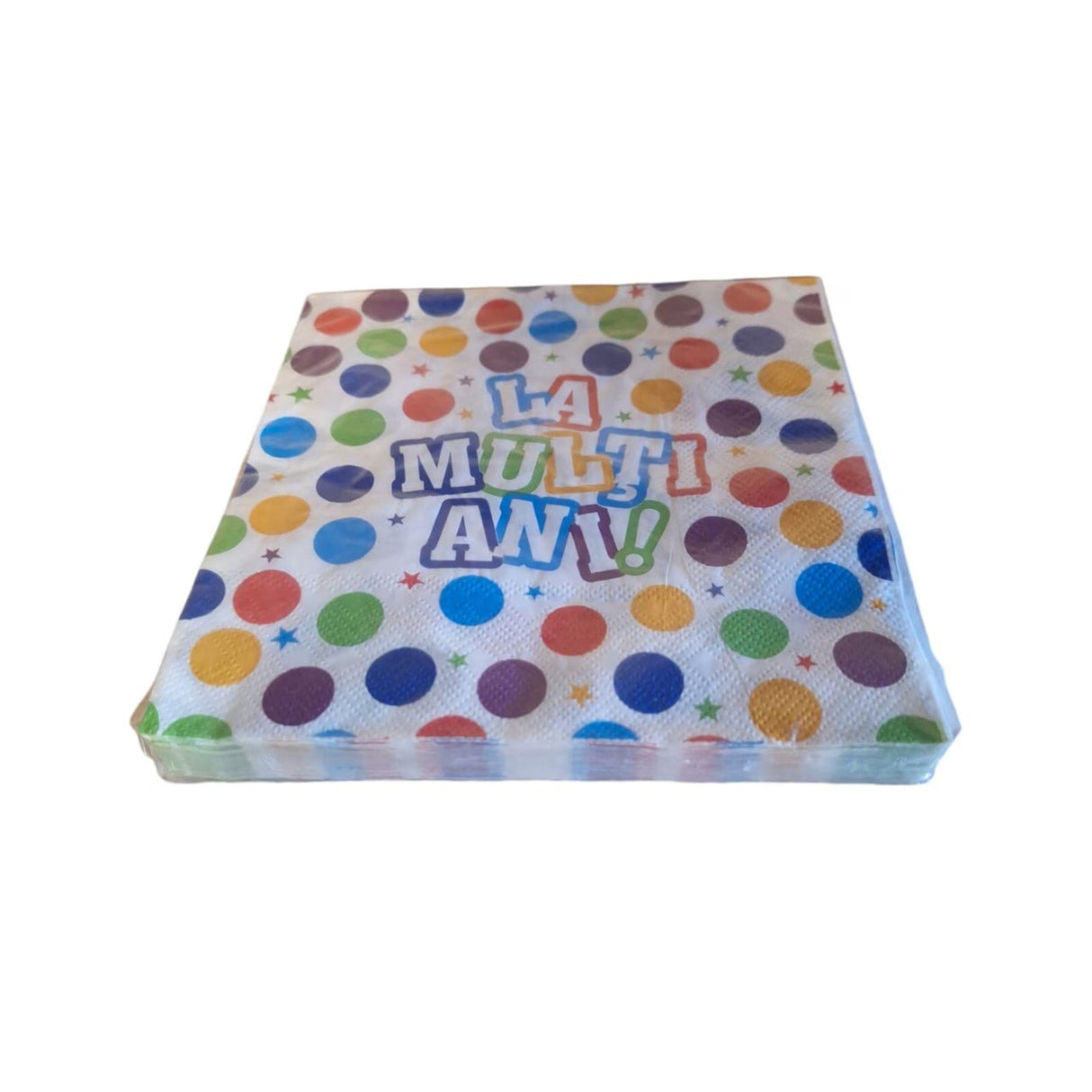 Set 20 Servetele de Masa, Vivimall, Colectia LA MULTI ANI, 33 x 33 cm, din Hartie, Multicolor - vivimall.ro