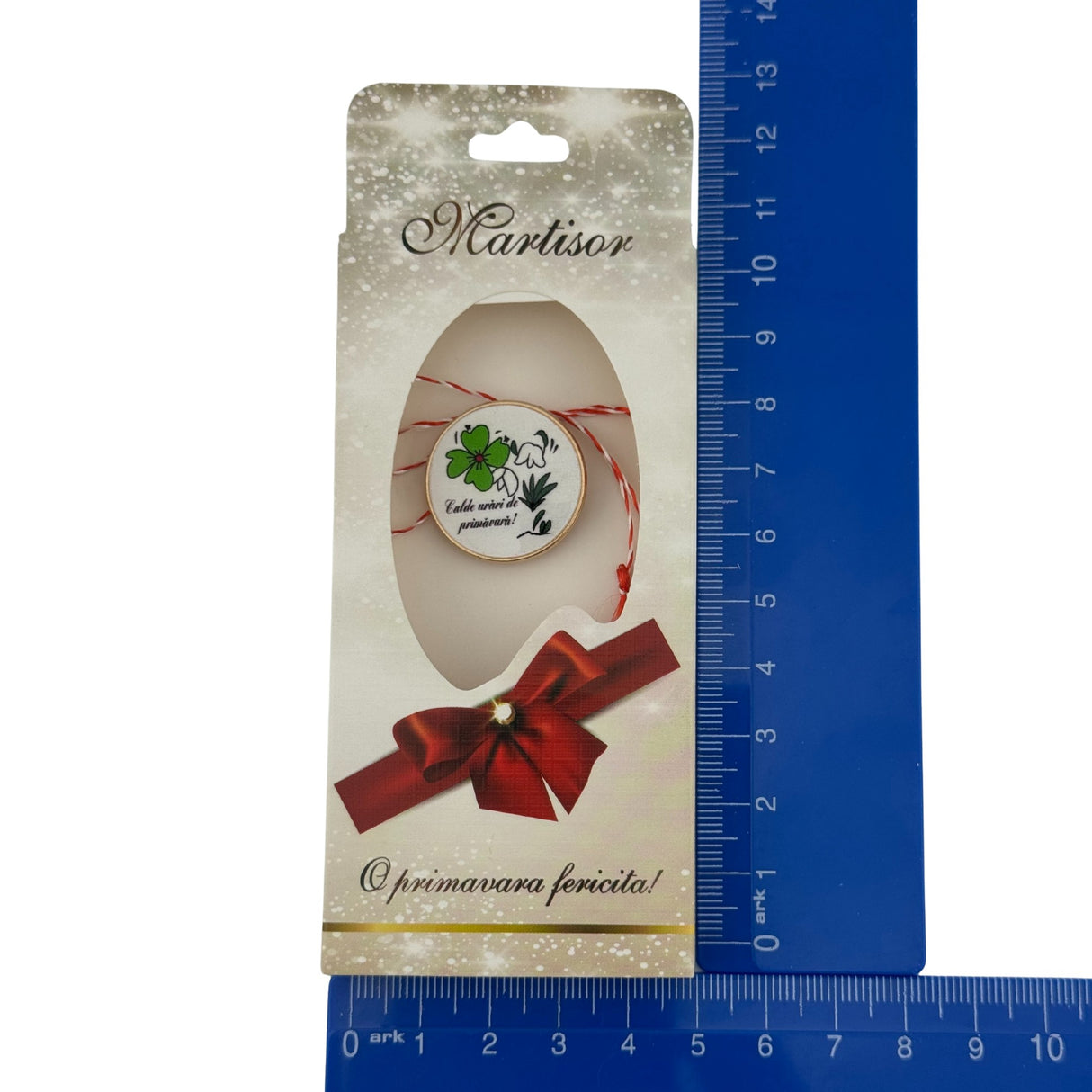 Set 100 Bucati Ambalaje de Carton pentru Martisoare, Vivimall, Cutii Brosa, Model cu Funda si Stele, Crem - vivimall.ro