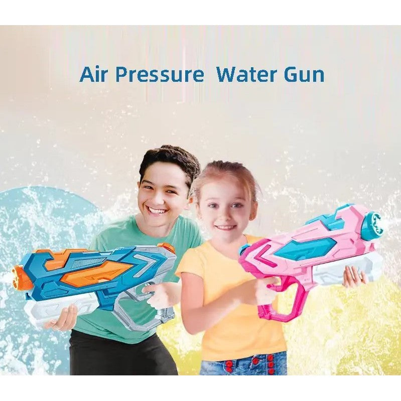 Set 2x Pistol cu Apa pentru Copii, Rezervor, Pentru Piscina/Plaja, Vivimall, 6ani+, Roz + Albastru, 4 duze, 900 ML - vivimall.ro