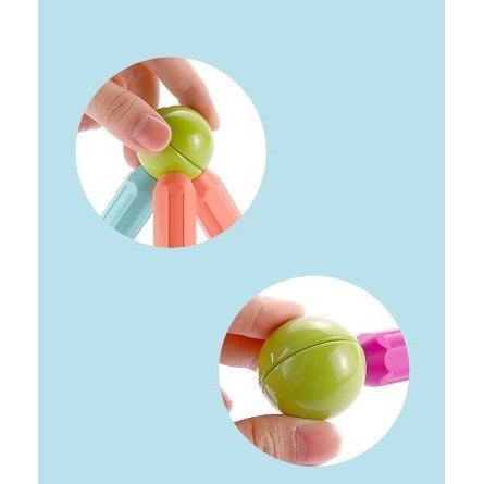 Set 36 piese magnetice de constructie, Vivimall, Forme geometrice, Multicolor - vivimall.ro