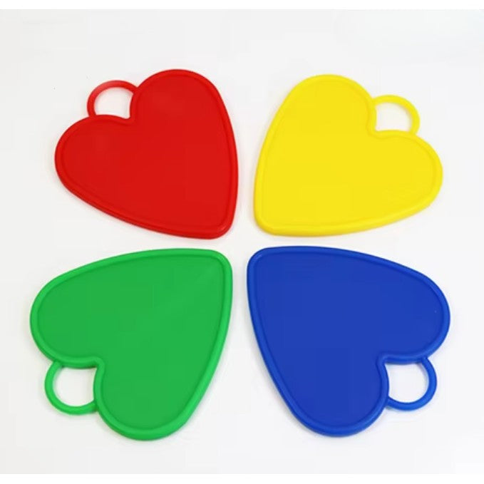 Set 4 Greutati pentru Baloanele cu Heliu, Vivimall, 60 grame, 15 grame fiecare, Plastic, Forma Inima, Multicolor - vivimall.ro