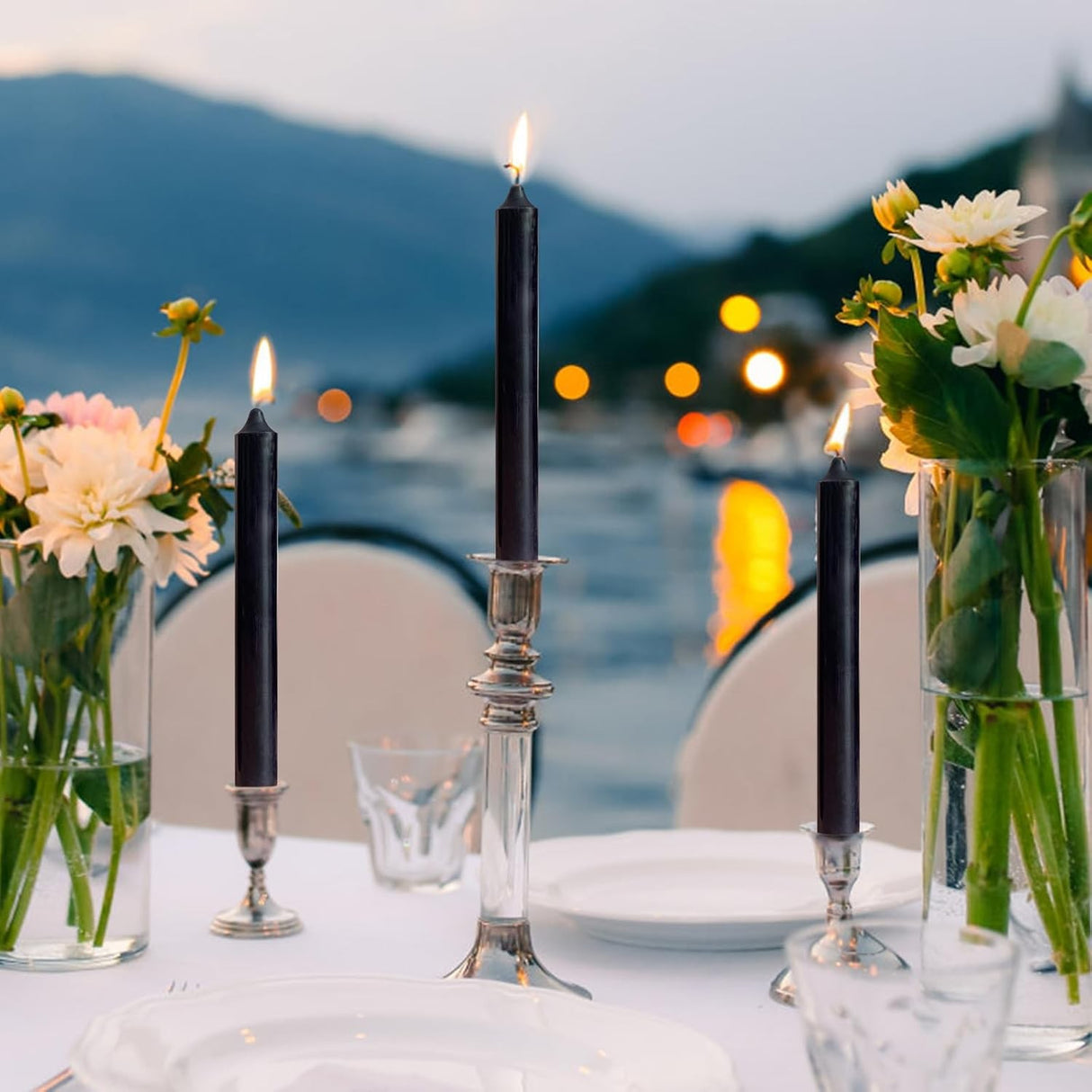 Set 4 Lumanari, Pentru Suport De Masa, Fara Miros Si Fum, Din Parafina