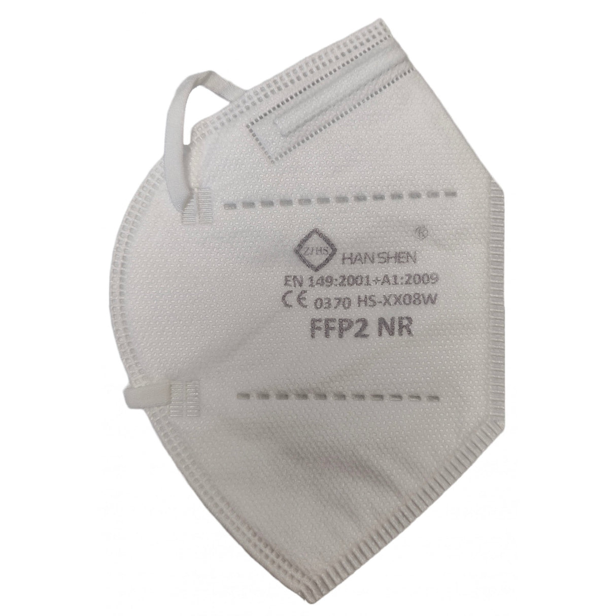 Set 48 bucati Masca de protectie faciala, Flippy, de unica folosinta pentru adulti, FFP2, KN95 CE 0370, 5 straturi, nesterila, ambalaj individual, Alb - vivimall.ro