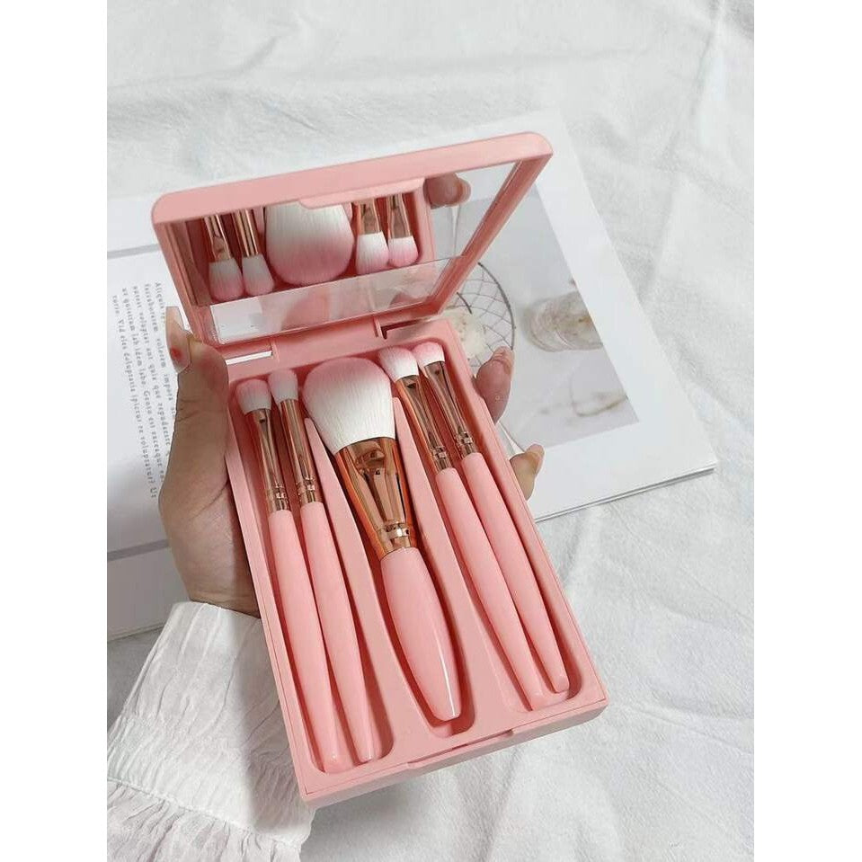 Set 5 Pensule Machiaj cu Oglinda | GlamEssence - vivimall.ro