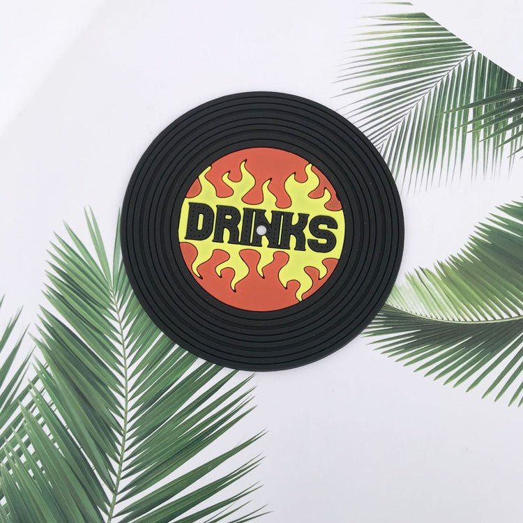 Set 5 Suporturi pentru Pahare, Filppy, din PVC, Diametru 9 cm, Rezistent la Caldura, Multicolor - vivimall.ro