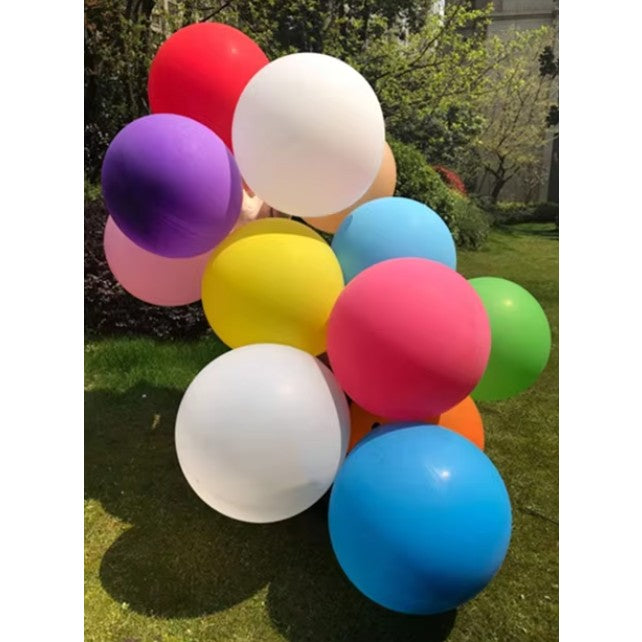 Set 6 Baloane din Latex, Vivimall, Model Party Jumbo, 45 cm, Multicolore - vivimall.ro