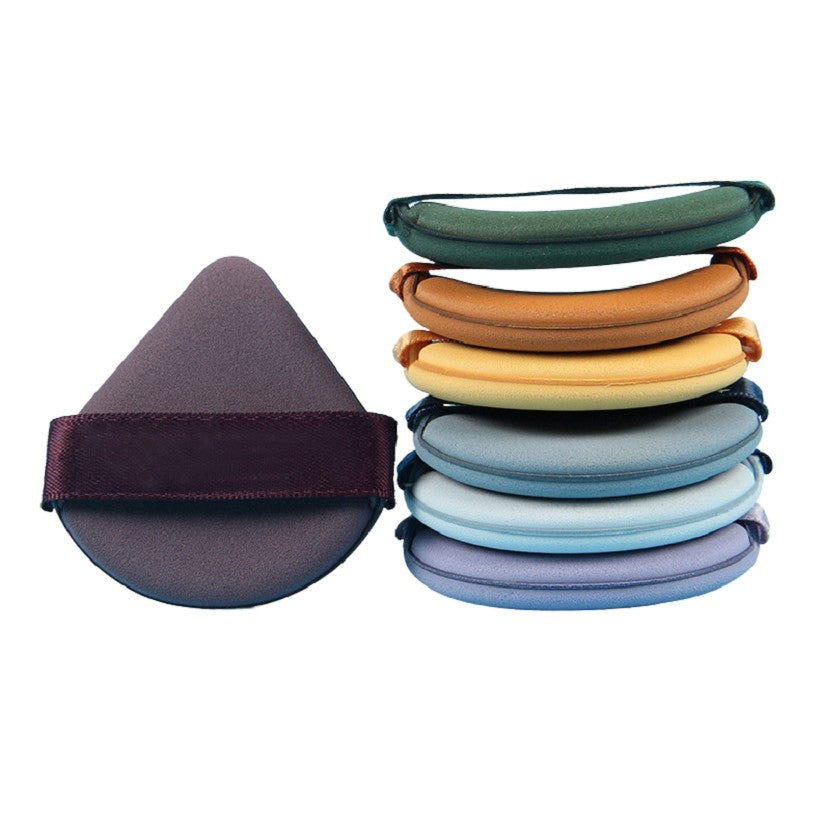 Set 7 Bureti De Machiaj Triunghi Reutilizabili, Utilizare Umeda Sau Uscata, 5.5 X 5.5 X 1.3 Cm, Powder Puff, Multicolor - vivimall.ro