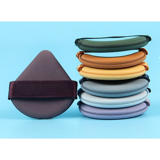 Set 7 Bureti De Machiaj Triunghi Reutilizabili, Utilizare Umeda Sau Uscata, 5.5 X 5.5 X 1.3 Cm, Powder Puff, Multicolor - vivimall.ro