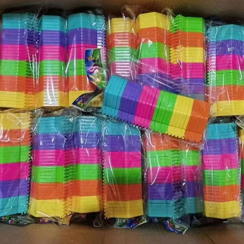 Puzzle pentru copii, Vivimall, fidget loop, functie stivuire, bucle, decompresie, curcubeu, 20 cm - vivimall.ro