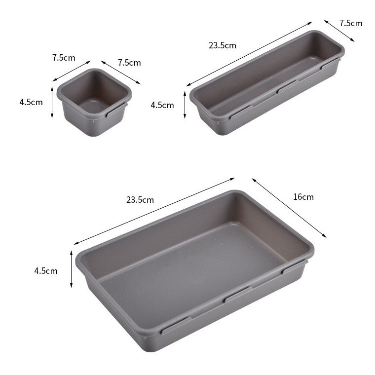 Set 8 cutii sertar multifunctionale | ClearOrganize - vivimall.ro